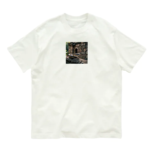 国外逃亡をはかる蛇 Organic Cotton T-Shirt