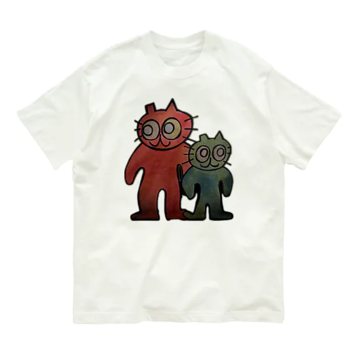 文明ねこ オーガニックコットンTシャツ