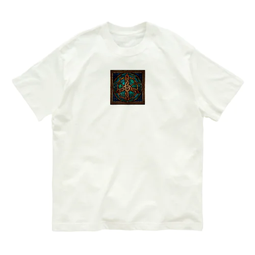 ケルトの結び目工芸ステンドグラス Organic Cotton T-Shirt