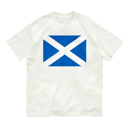 スコットランドの国旗 オーガニックコットンTシャツ