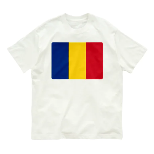 ルーマニアの国旗 オーガニックコットンTシャツ