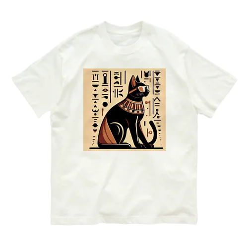 エジプトグラサンねこ オーガニックコットンTシャツ