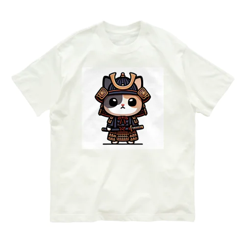 武士にゃんこ２ オーガニックコットンTシャツ