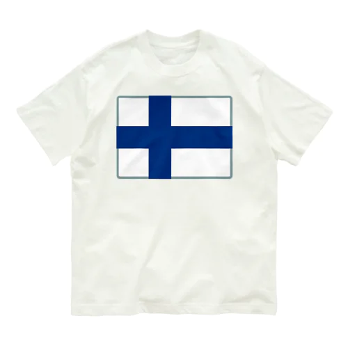 フィンランドの国旗 Organic Cotton T-Shirt