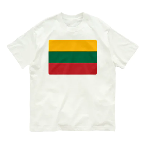リトアニアの国旗 オーガニックコットンTシャツ