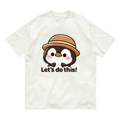 Lets do this penguin オーガニックコットンTシャツ