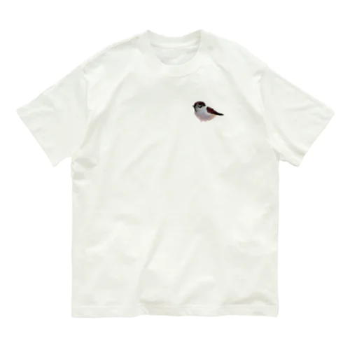 よこむき雀くん Organic Cotton T-Shirt