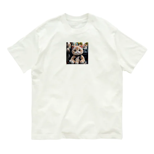 車でお出かけネコちゃん Organic Cotton T-Shirt