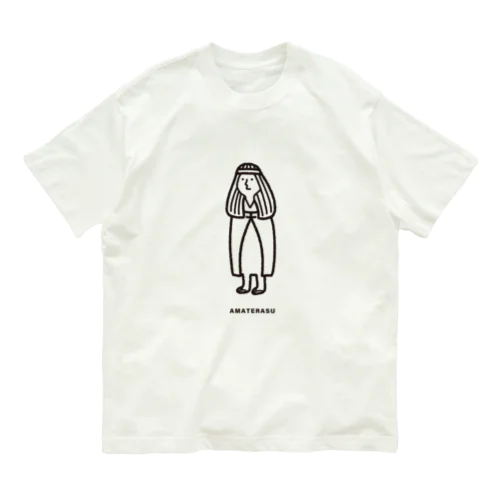 AMATERASU_WOMAN_LINE_BK Organic Cotton T-Shirt