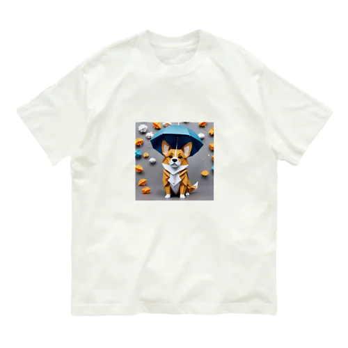 傘持ちコーギー Organic Cotton T-Shirt