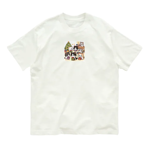 子猫達のプレゼント交換 オーガニックコットンTシャツ