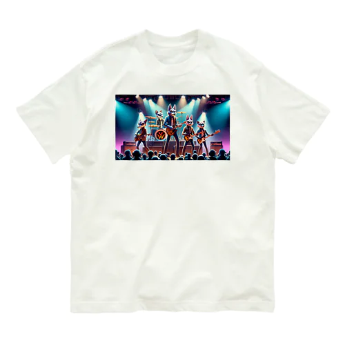 ワイルドロックフェスタ - ダンシングアニマルズ オーガニックコットンTシャツ