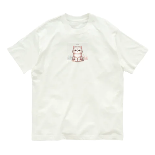 可愛い猫ちゃん オーガニックコットンTシャツ