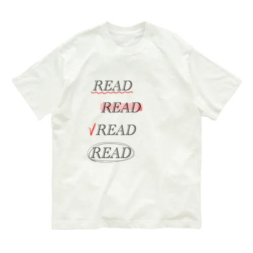 READ READ READ READ オーガニックコットンTシャツ