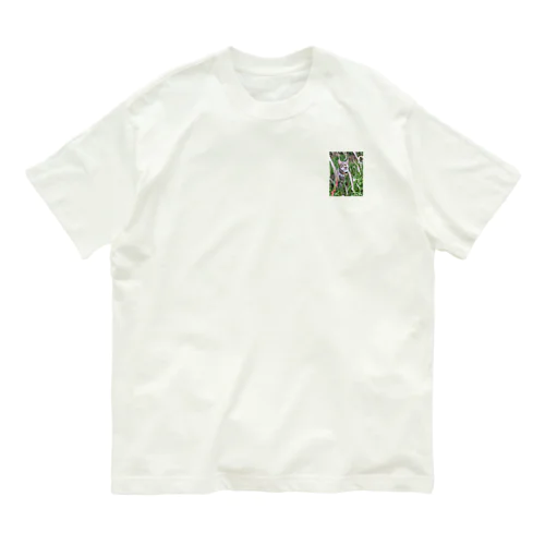 家ねこ鼻コチョコチョで変顔 Organic Cotton T-Shirt