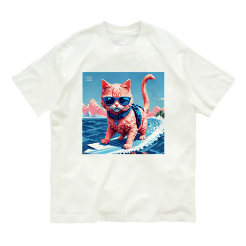 サーファーキャット オーガニックコットンTシャツ