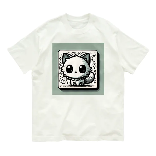 落書きにゃんこシリーズ　コースターっぽい猫 Organic Cotton T-Shirt
