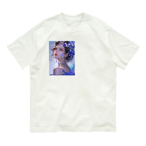 ブルーの宝石を身につけて　ラフルール　1859 Organic Cotton T-Shirt