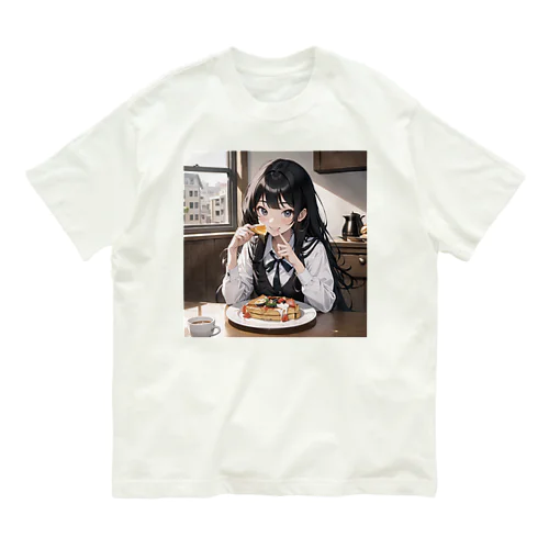 朝食中の女子高生2 オーガニックコットンTシャツ