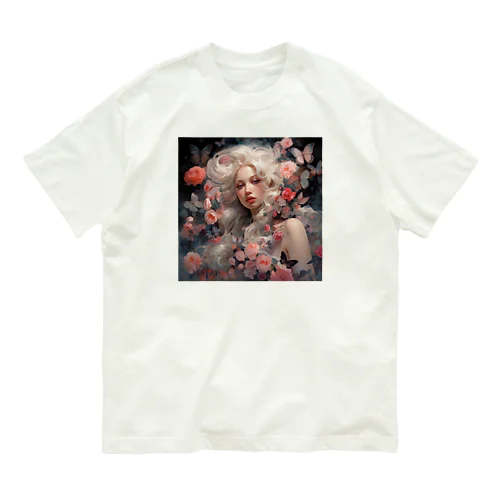 花と美女　なでしこ1478 オーガニックコットンTシャツ