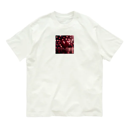 ハートデザイン Organic Cotton T-Shirt