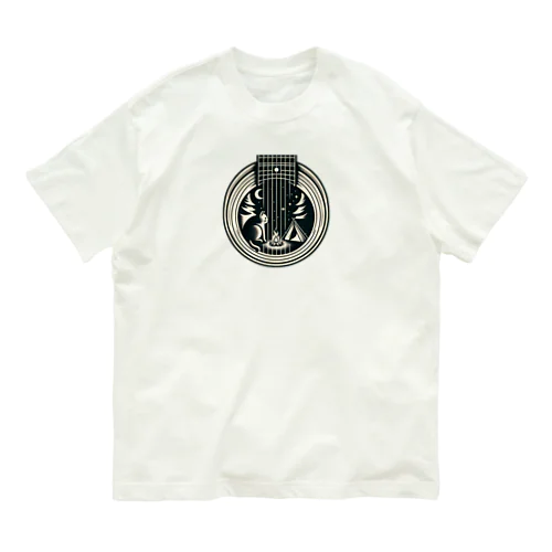 キャンプで歌う猫 Organic Cotton T-Shirt