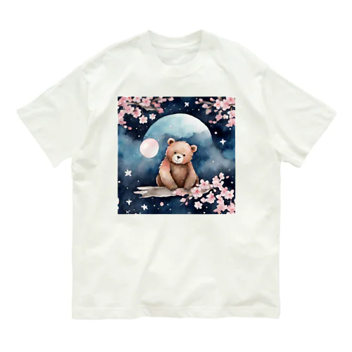 sakura_bear オーガニックコットンTシャツ