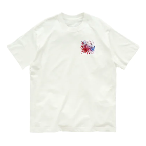 My Color 赤と紫 オーガニックコットンTシャツ