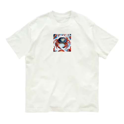 水墨画カニ Organic Cotton T-Shirt