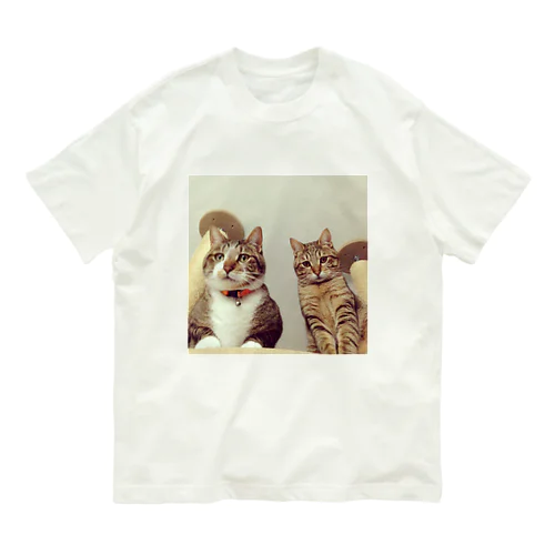 シマとチョロ オーガニックコットンTシャツ