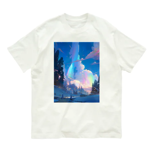 オーロラ夜空の輝き　なでしこ1478 Organic Cotton T-Shirt