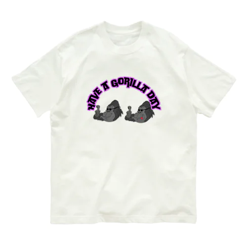 イケてるゴリラのHave a Gorilla day Organic Cotton T-Shirt