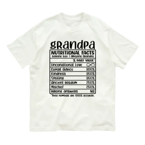 おじいちゃんの栄養成分 Organic Cotton T-Shirt