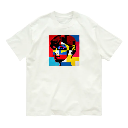 pop art rainbow  woman Organic Cotton T-Shirt