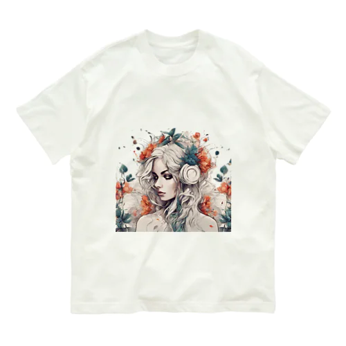 horde of flowers オーガニックコットンTシャツ