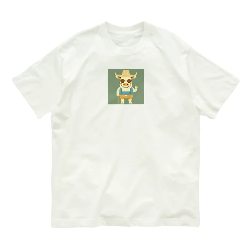 牛のケイン オーガニックコットンTシャツ