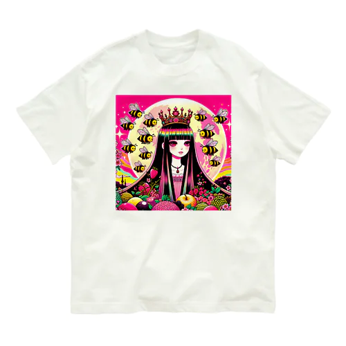 🐝ピンクムーンとミツバチと〈III女帝〉👸🏻 Organic Cotton T-Shirt