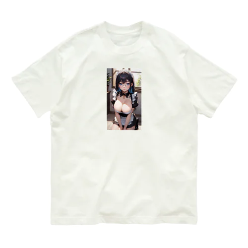 黒髪美少女　美鈴ちゃん　メイド オーガニックコットンTシャツ