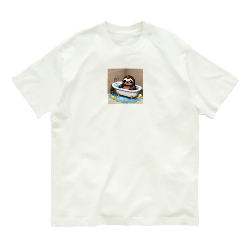 お風呂に入っているナマケモノ Organic Cotton T-Shirt