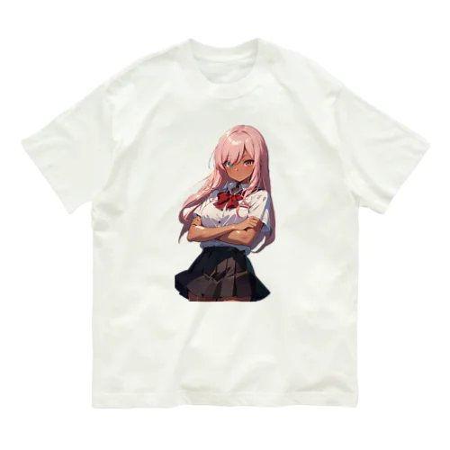 腕を組む オーガニックコットンTシャツ