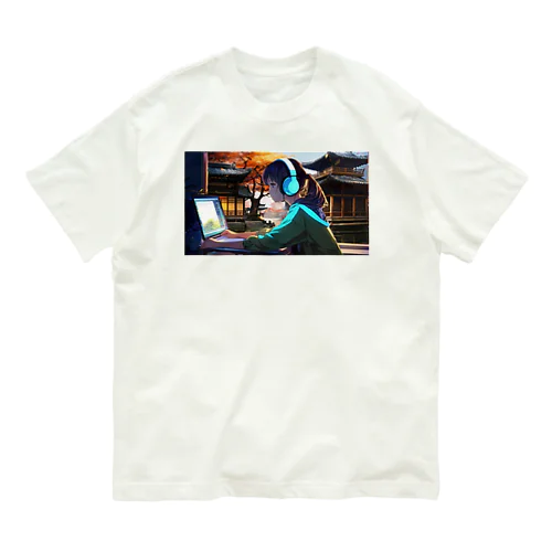 Typing Girl オーガニックコットンTシャツ