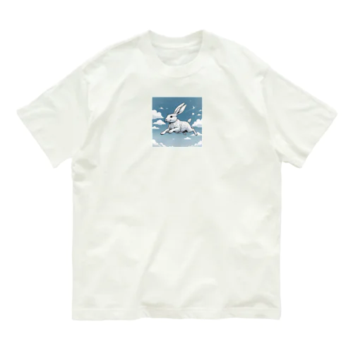 空飛ぶウサギ オーガニックコットンTシャツ