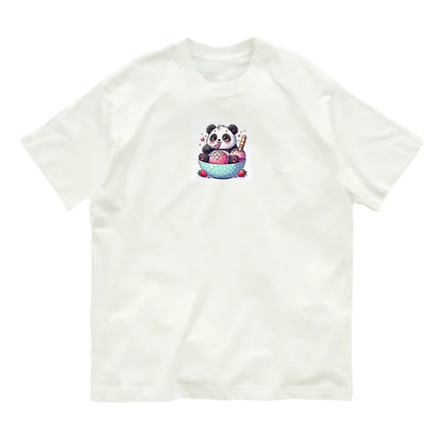 【ランチアニマル's】第3弾：アイスパンダさん オーガニックコットンTシャツ