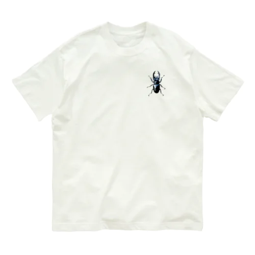 ワンポイント クワガタ Organic Cotton T-Shirt