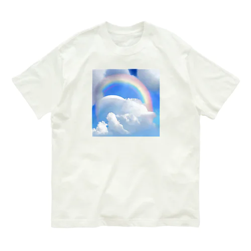 雲にカモフラージュしたUFO オーガニックコットンTシャツ