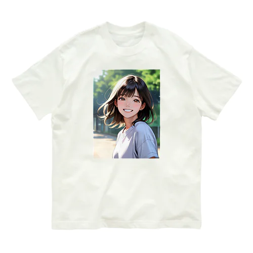 元気をもらえる笑顔 Organic Cotton T-Shirt