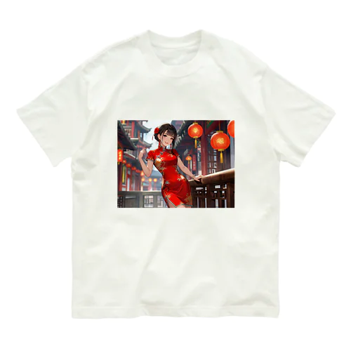 チャイナ服少女 Organic Cotton T-Shirt