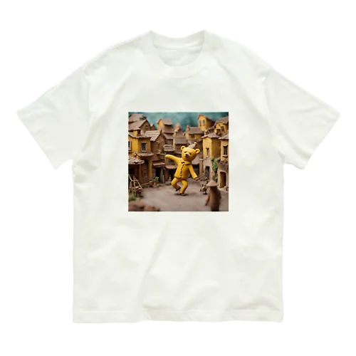 踊る粘土クマ Organic Cotton T-Shirt