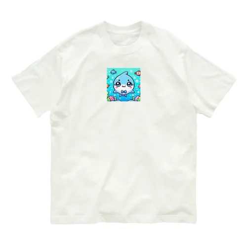 かわいいサメです オーガニックコットンTシャツ