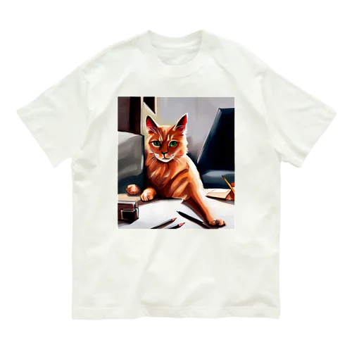 お仕事猫「ブライ」 Organic Cotton T-Shirt